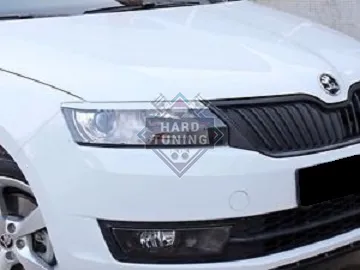 Накладки на фары Skoda Rapid короткие (2012 - н.в.)