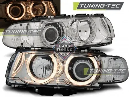 Передние фары BMW E31 (1998-2001) HEADLIGHTS ANGEL EYES fits хром