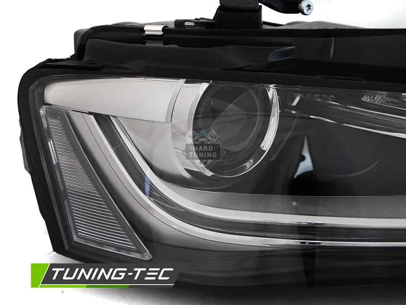 Передние фары AUDI A4 B8 12-15 HEADLIGHTS TRUE DRL fits черные