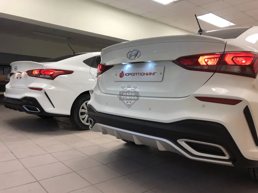 Задний бампер MERCEDES-STYLE Hyundai Solaris 2 (2017+)