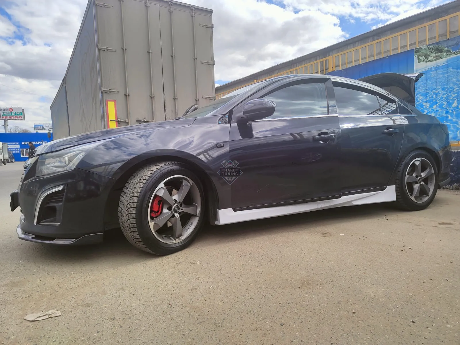 Накладки на пороги var3 Chevrolet Cruze