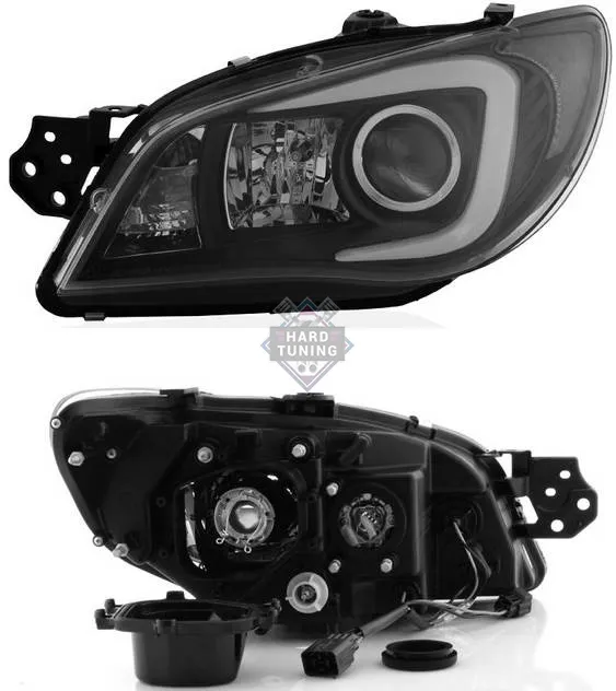 Фары Субару Импреза (Subaru Impreza WRX 2005-2007), черные, под ксенон.