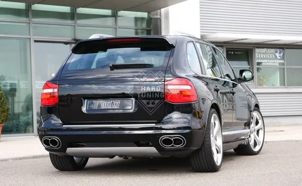 Юбка на задний бампер TechArt Aero на Porsсhe Cayenne 957