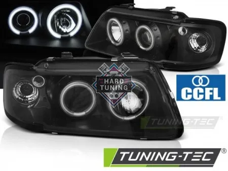 Передние фары AUDI A3 8L 1996-2000 HEADLIGHTS ANGEL EYES CCFL fits черные