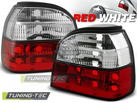 Задние фонари Volkswagen Golf 3 (1991-1997) TAIL LIGHTS красно-белые