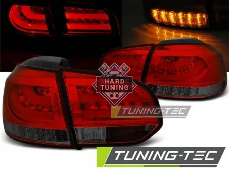 Задние фары VW GOLF 6 (2008-2012) LED BAR TAIL LIGHTS fits красно-тонированные