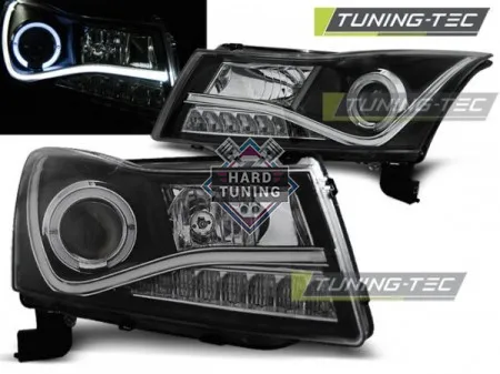 Передние фары Chevrolet Cruze J300 (2009-2012) Daylight черные