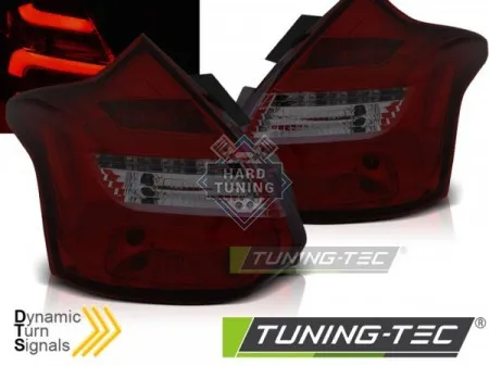 Задние фонари Ford Focus 3 (2011- 2014) Hatchback LED BAR SEQ IND. красно-тонированные