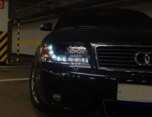 Передние фары AUDI A6 С5 2001-2004 HEADLIGHTS DAYLIGHT fits черные