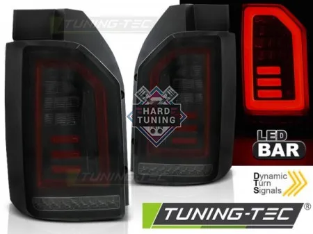 Задние фары VW T6 (2015-2019) LED BAR TAIL LIGHTS SMOKE fits черно-красные