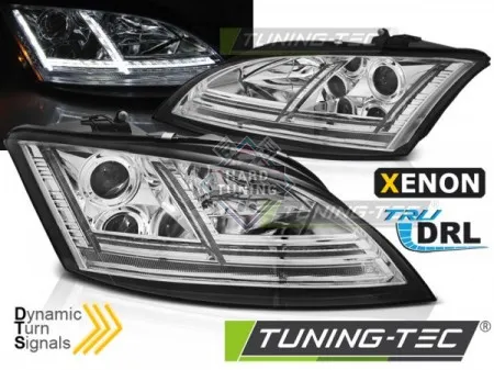 Передние фары AUDI TT 8J 2006-2010 XENON HEADLIGHTS LED DRL SEQ fits хром