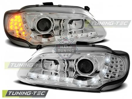 Передние фары Renault Megane/Scenic (1996-1999) Daylight хром