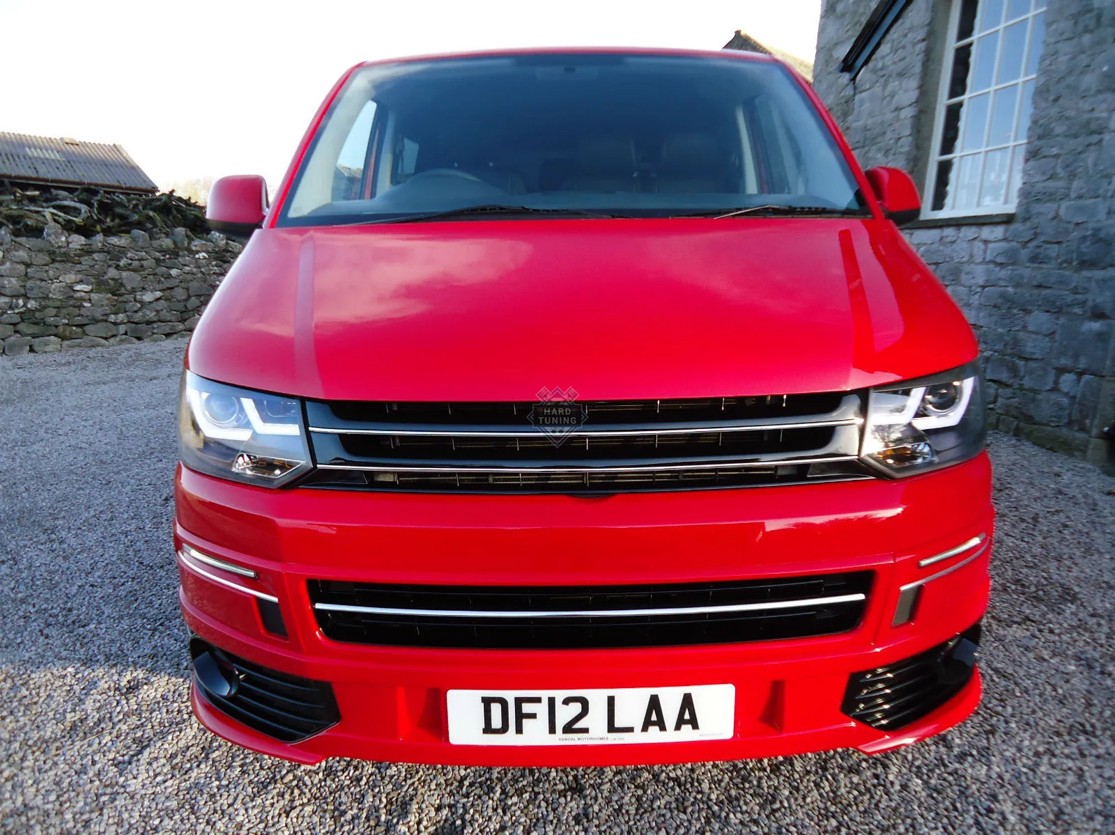 Передние фары Volkswagen T5 (2010-2015) U-LED Light черные