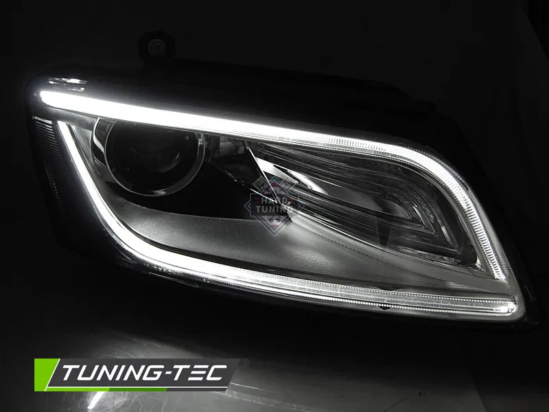 Передние фары AUDI Q5 2012-2017 HEADLIGHTS TRUE DRL fits хром