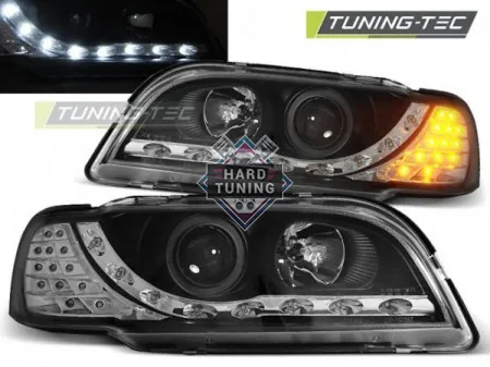 Передние фары Volvo S40/V40 (1996-2000) Daylight черные