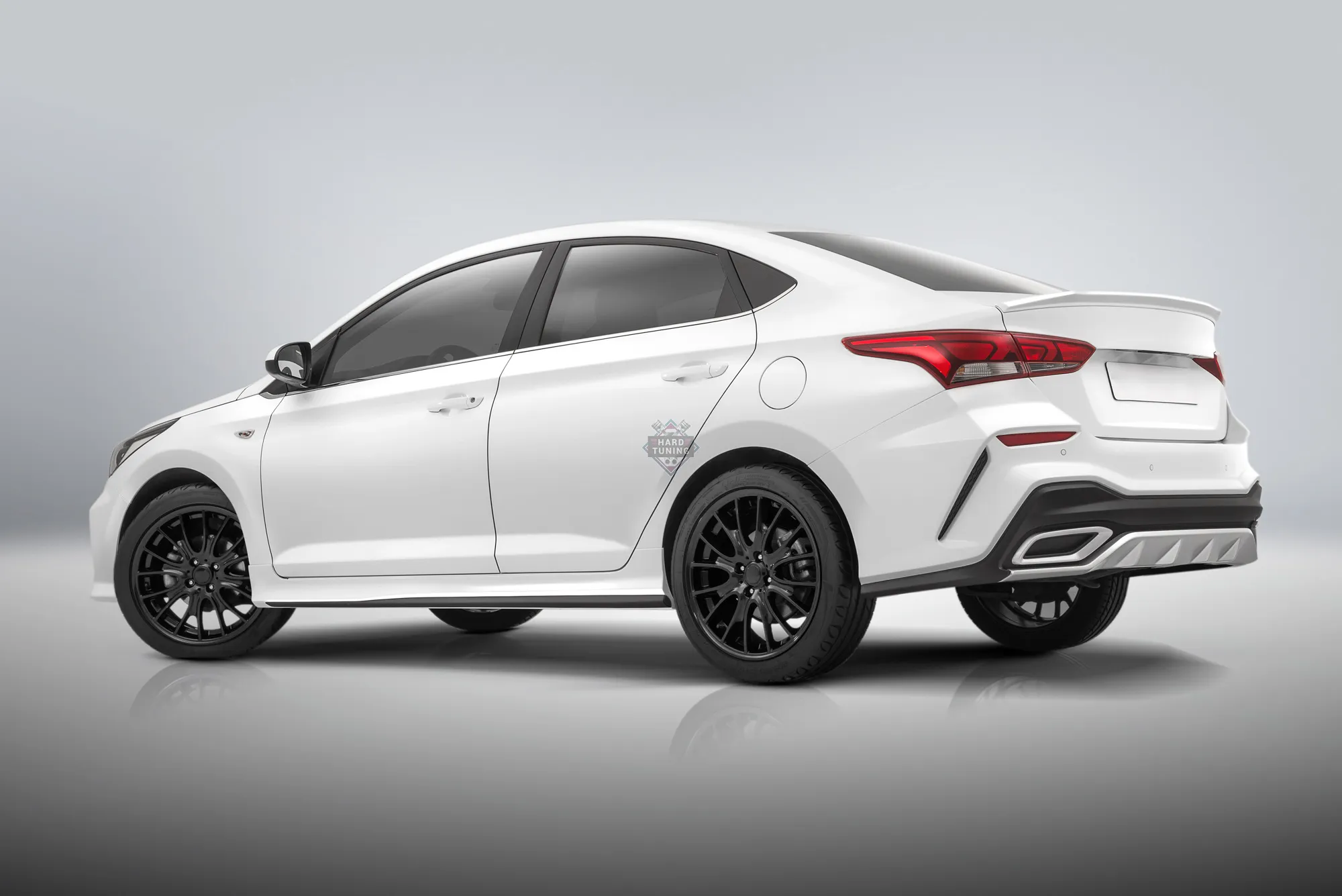 Накладки на пороги MERCEDES-STYLE Hyundai Solaris 2 (2017+)