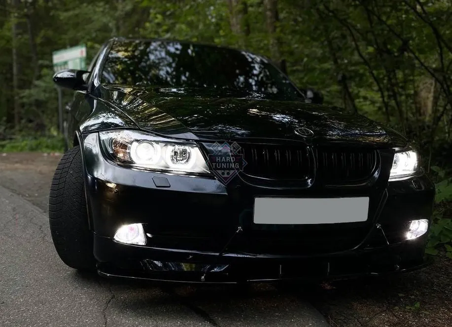 Передние фары BMW E90/E91 (2005-2008) HEADLIGHTS U-LED LIGHT 3D fits черные