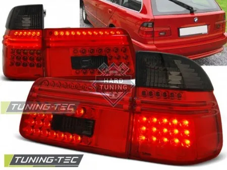 Задние фары BMW E39 (1997-2000) TOURING LED TAIL LIGHTS fits красно-тонированные