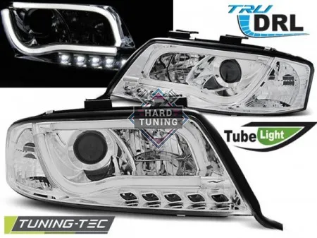Передние фары Volkswagen Golf 6 (2008-2012) Tube Light DRL черные
