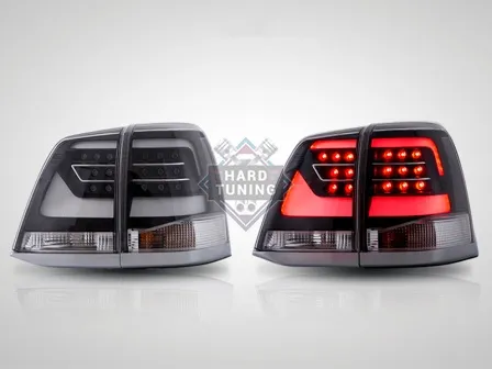 ЗАДНИЕ ФОНАРИ TOYOTA LAND CRUISER 200 «RESTYLING 2 STYLE 2015+» Черный / Белый