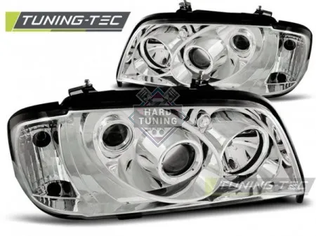 Передние фары Mercedes W202 C-Class (1993-2000) хром