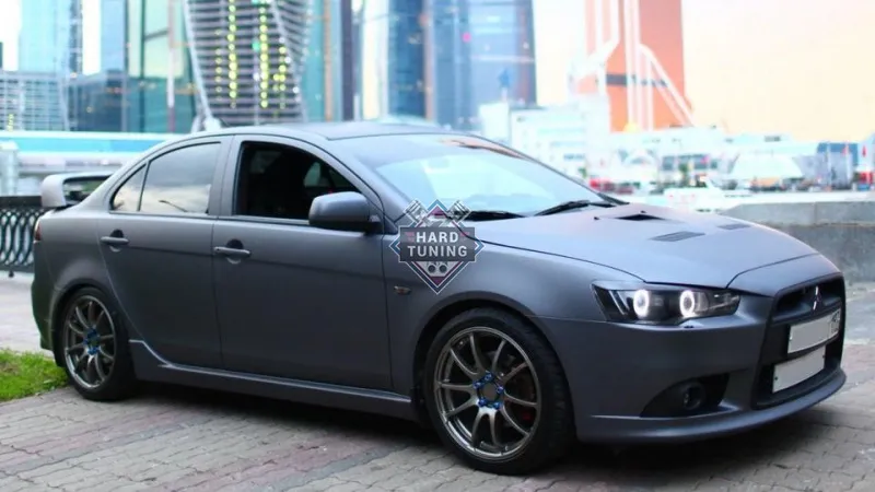 Накладки на пороги EVO Mitsubishi Lancer 10 (2007-2016) стеклопластик