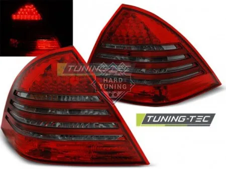 Задние фонари Mercedes C-Class W203 Sedan (2000-2004) LED красно-тонированные