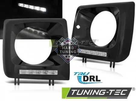 Передние фары Mercedes W461,W463 G-Class (2001-2012) LED DRL черные