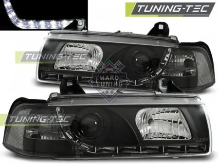 Передние фары BMW E36 (1990-1999) HEADLIGHTS DAYLIGHT fits черные