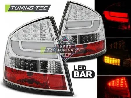 Задние фонари Skoda Octavia 2 Sedan (2004-2012) LED BAR хром