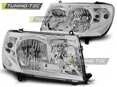 Передние фары Toyota Land Cruiser 100 (2005-2006) хром