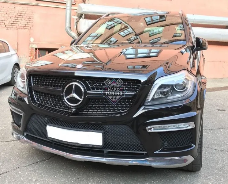 Решетка радиатора DEL Mercedes GL-Klasse AMG (X166) (под камеру) (без покраски)