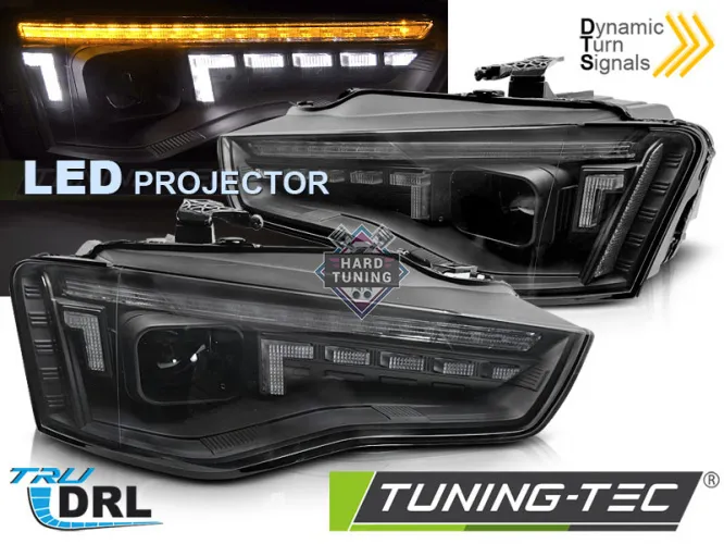 Передние фары AUDI A5 (2011-2016) LED HEADLIGHTS LED BLACK SEQ