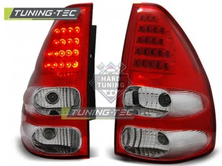 Задние фонари Toyota Land Cruiser 120 (2003-2009) LED красно-белые