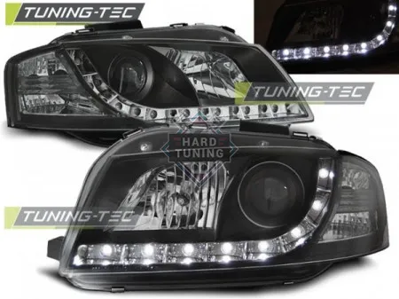 Передние фары AUDI A3 8P 2003-2008 HEADLIGHTS DAYLIGHT fits черные