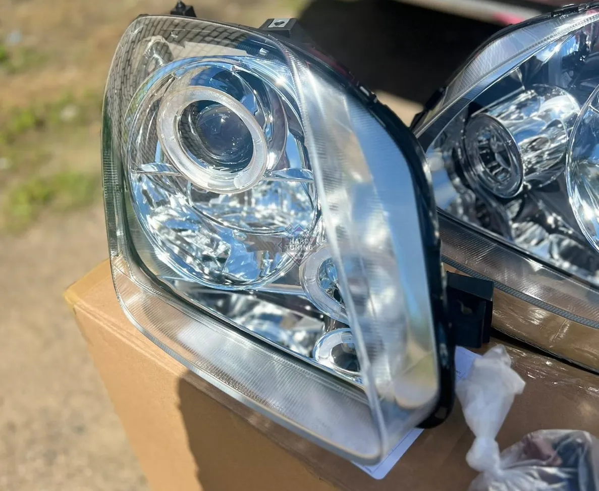 Передние фары Honda Prelude 5 (1997-2001) Angel Eyes хром