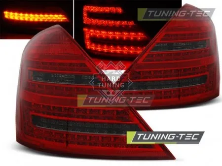 Задние фонари Mercedes W221 S-Class (2005-2009) LED красно-тонированные