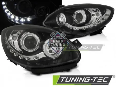Передние фары Renault Twingo 2 (2007-2011) Daylight черные