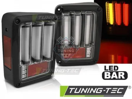 Задние фонари Jeep Wrangler JK (2007-2018) LED BAR черные