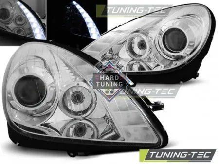 Передние фары Mercedes SLK R171 (2004-2011) хром