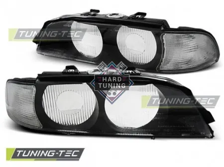 Передние фары BMW E39 (1995-2000) HEADLIGHTS WHITE D2S fits черные