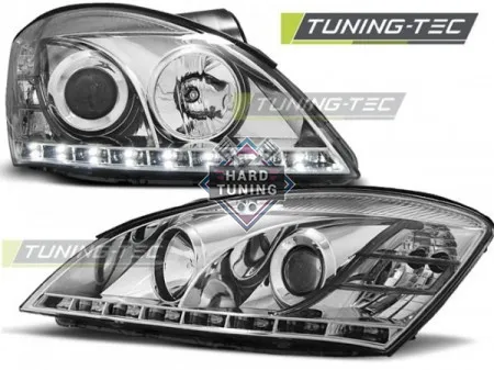 Передние фары Kia Ceed (2006-2009) Daylight хром