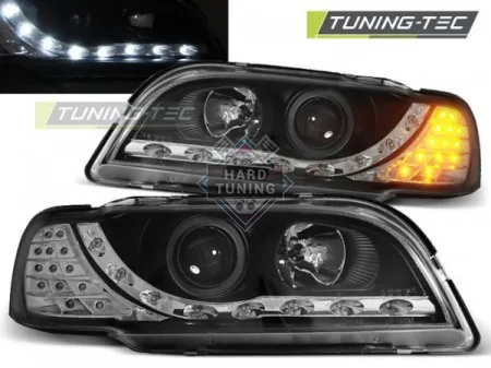 Передние фары Volvo S40/V40 (1996-2000) Daylight черные