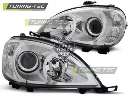 Передние фары Mercedes W163 ML M-Class (1998-2001) хром
