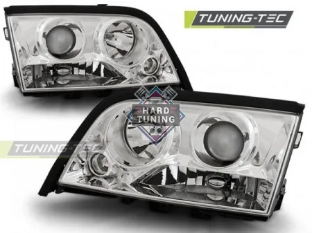 Передние фары Mercedes W202 C-Class (1993-2000)хром