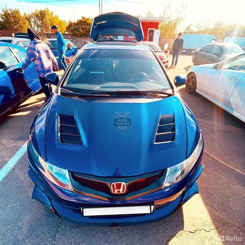 Капот с жабрами MUGEN Honda Civic 8 5D