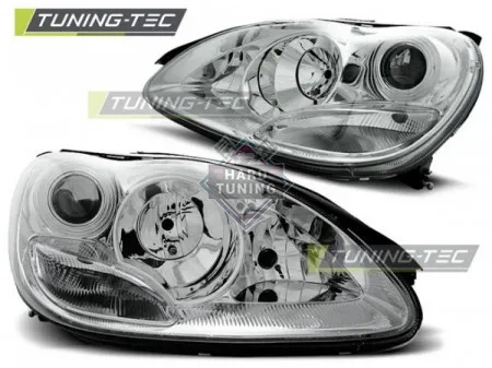 Передние фары Mercedes W220 S-Class (1998-2005) Headlights хром