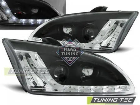 Передние фары FORD FOCUS 2 (2004-2008) DAYLIGHT черные