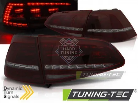 Задние фонари VW GOLF 7 (2012-2017) LED TAIL LIGHTS SPORT SEQ fits красно-тонированные