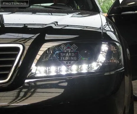 Передние фары AUDI A6 1997-2001 HEADLIGHTS DAYLIGHT fits черные